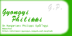 gyongyi philippi business card